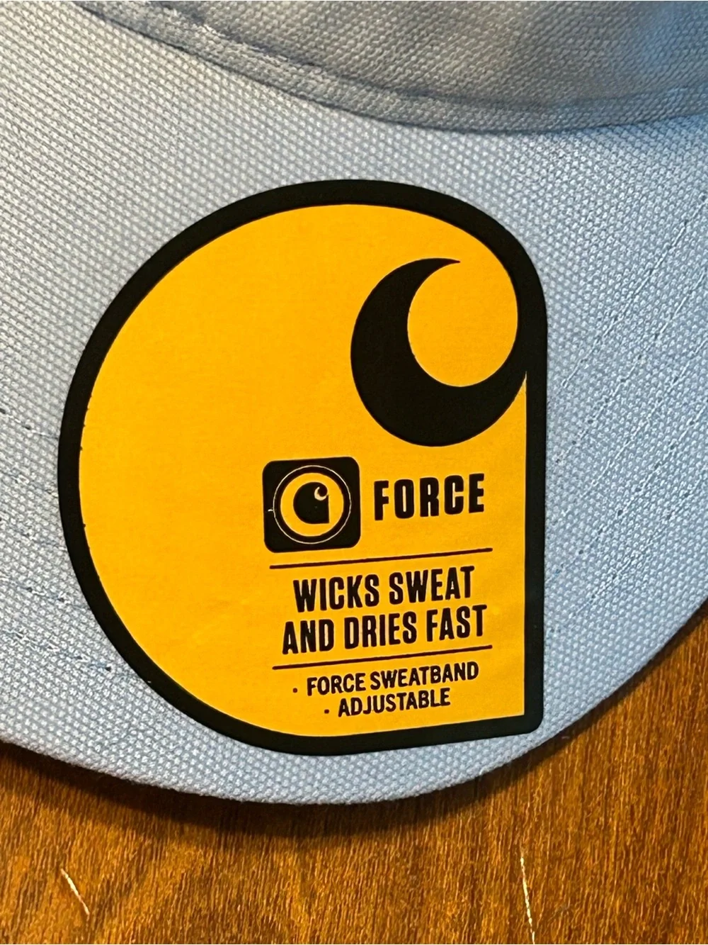 Carhartt Force Canvas Logo Baseball Cap Hat Light Blue Adjustable Strapback